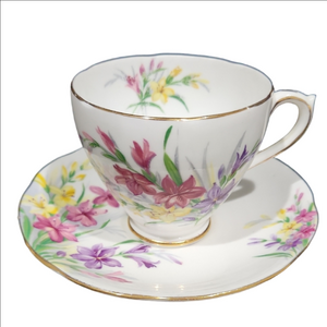 Floral Teacup and Saucer Set